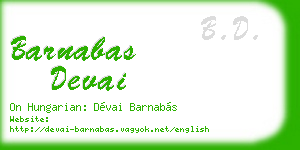 barnabas devai business card